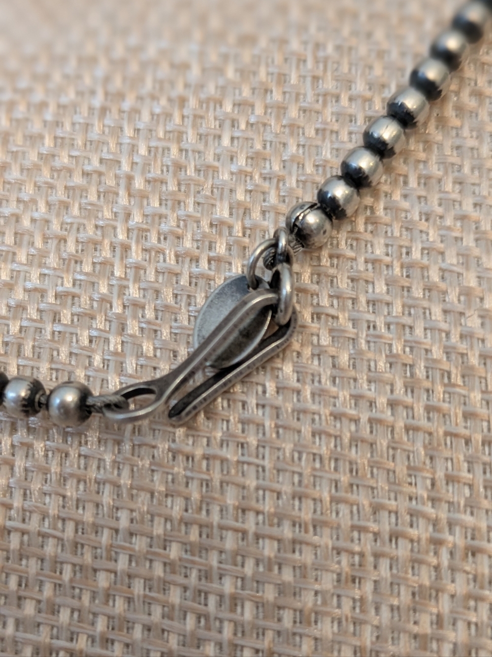Sterling Silver Navajo Pearl Bead Choker 3mm 14” Southwestern 925 - Picture 2 of 5